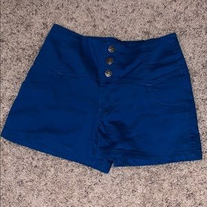 Blue short shorts